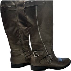 Rampage Woman’s Ivexin Calf High Vegan Leather Belt Buckle Boots (1shoew0028)